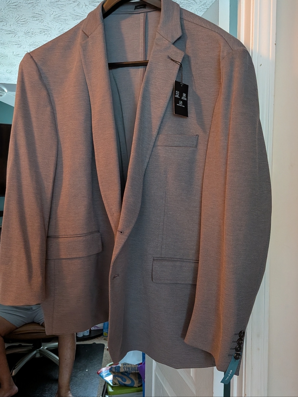 jf j.ferrar Light Gray Single-Breasted Sport Coat
